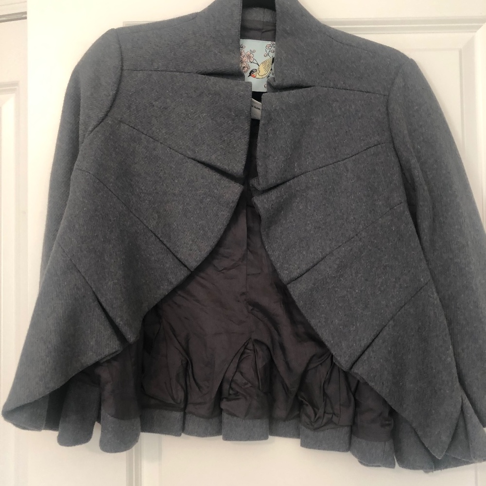 Blue jacket - fan front